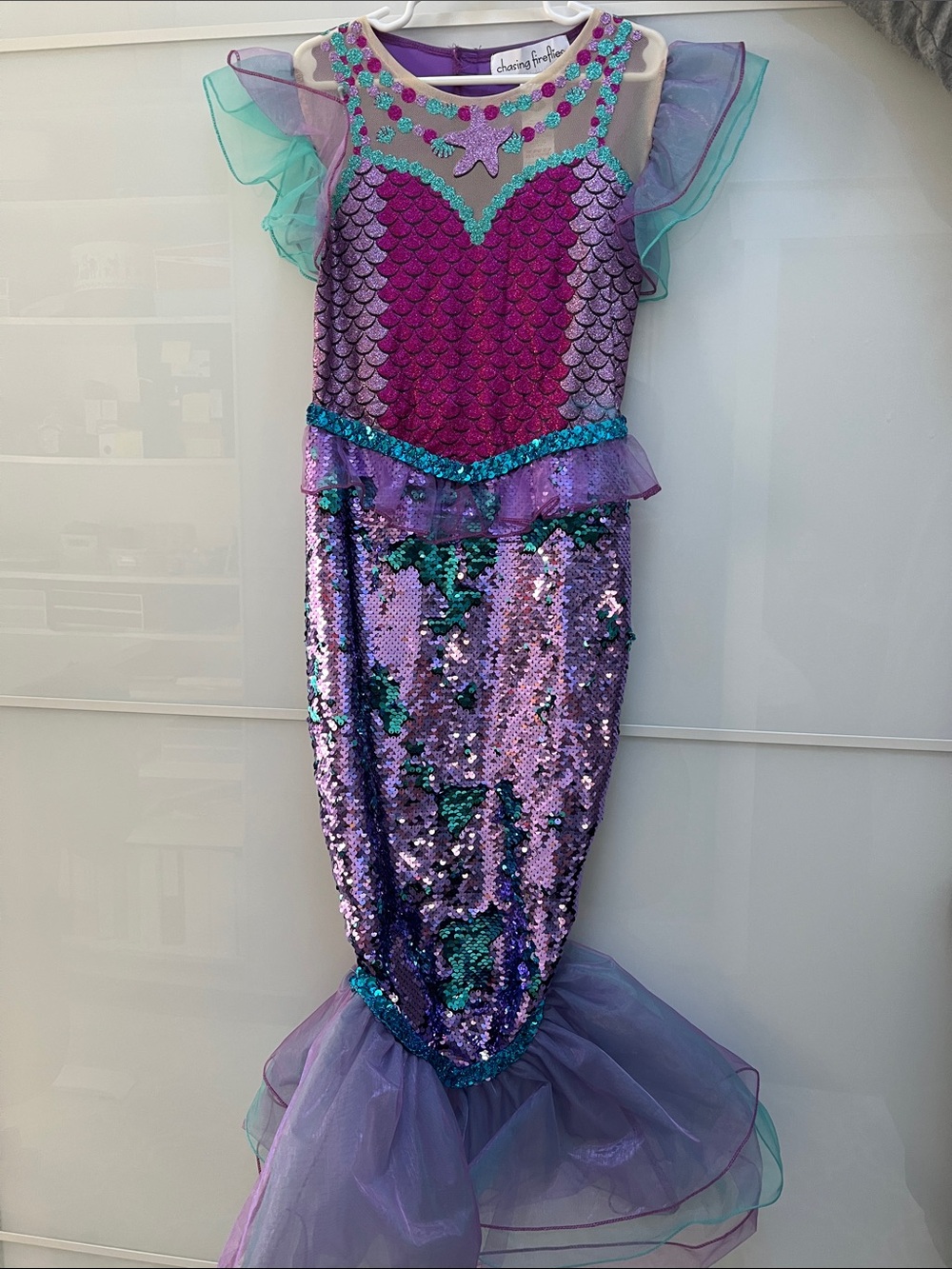 Chasing Fireflies Purple and Teal Sequin Mermaid Costume